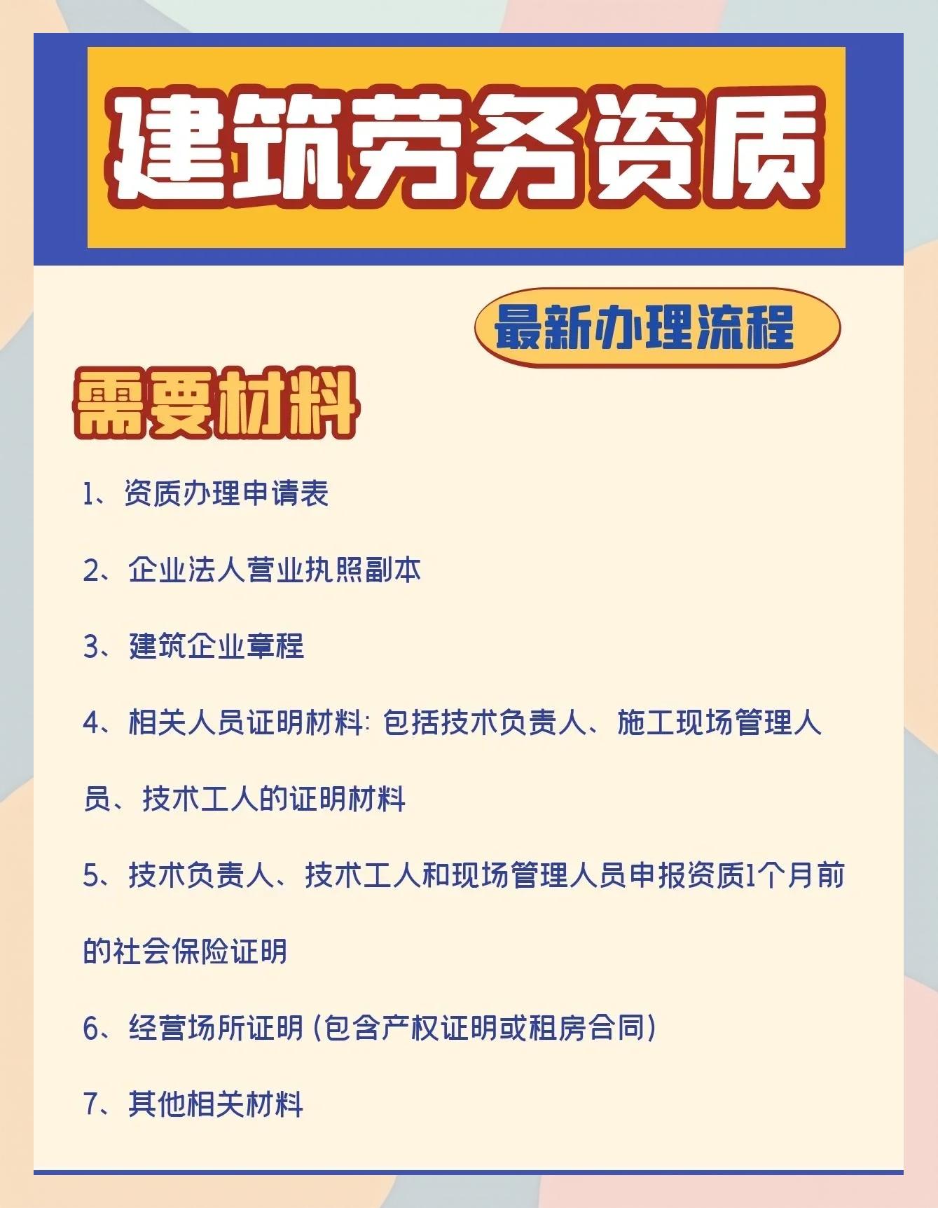 建筑工程劳务分包必备条件及办理流程